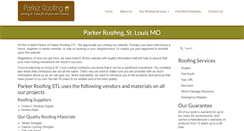 Desktop Screenshot of parkerroofingstl.com