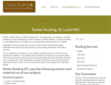 Tablet Screenshot of parkerroofingstl.com